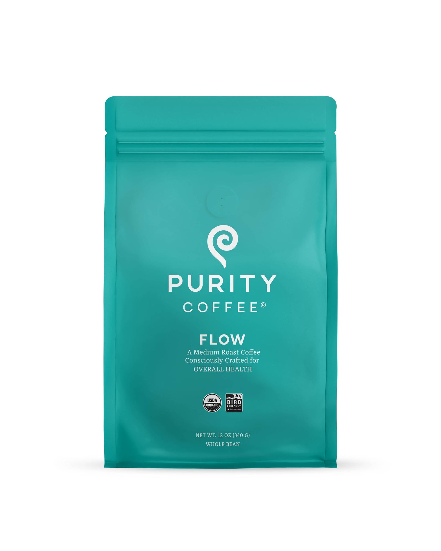 Purity Coffee - FLOW: Original Medium Roast Whole Bean Coffee - 12oz Bag