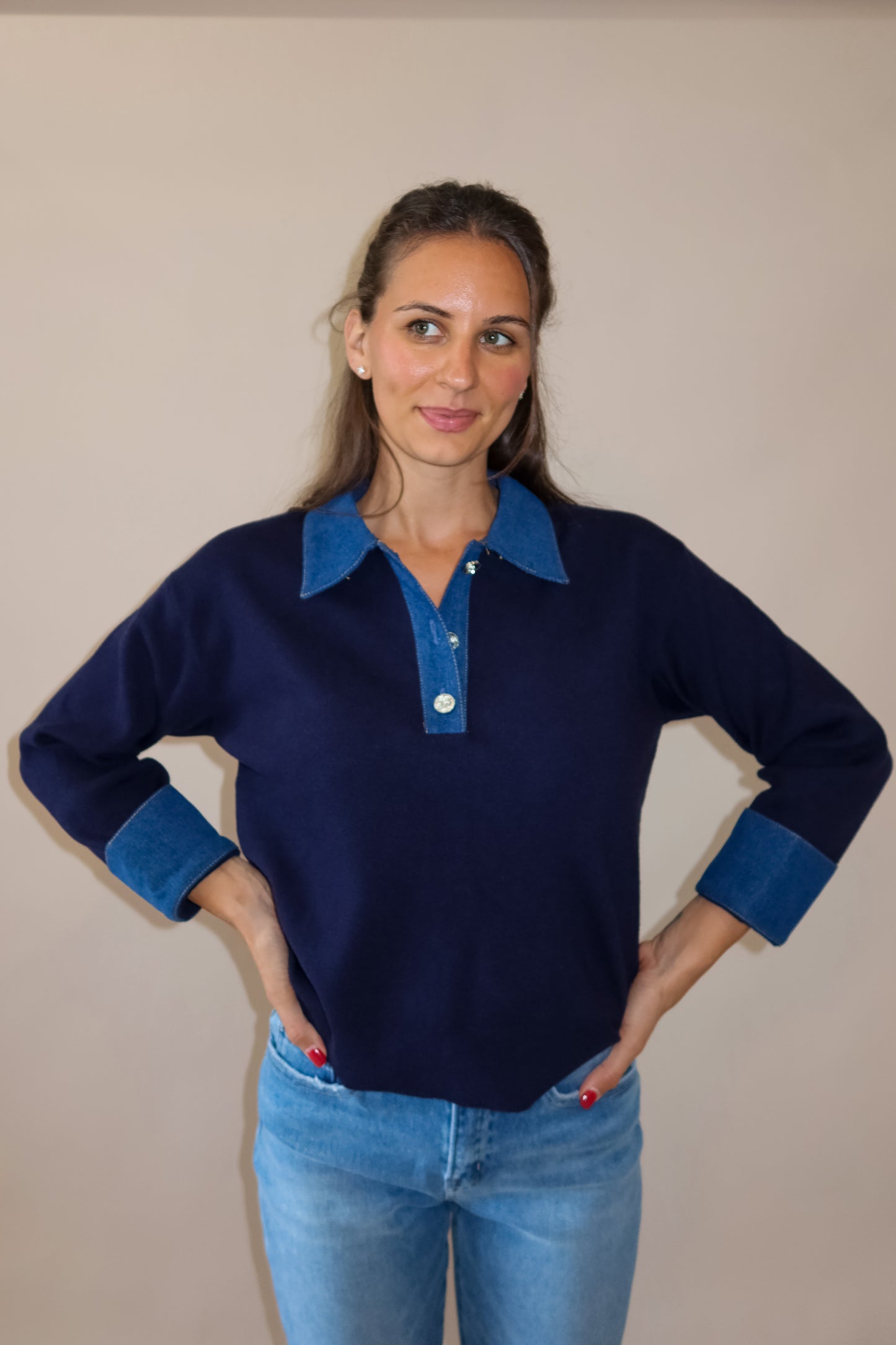 Denim Travel Pullover