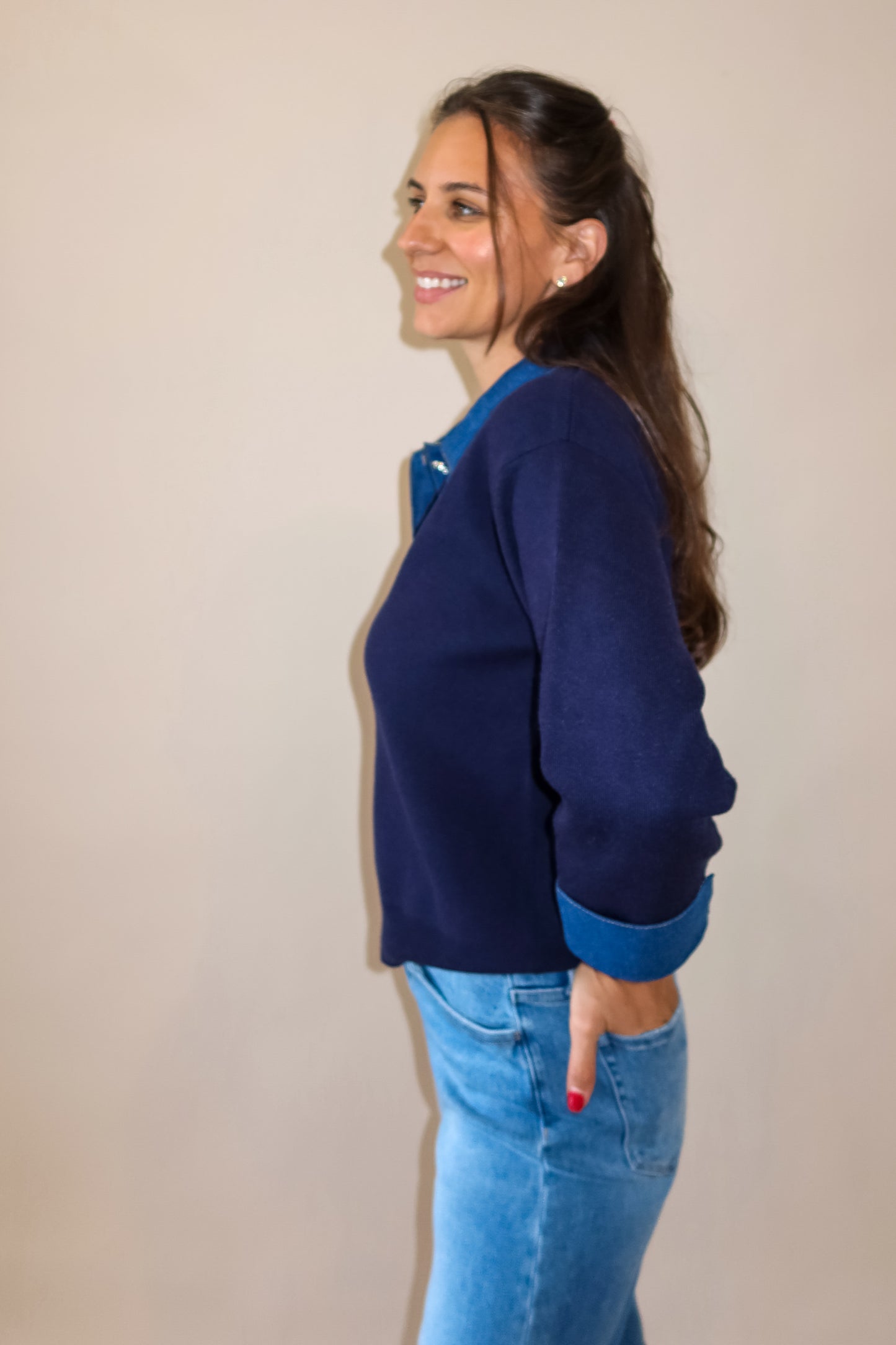 Denim Travel Pullover