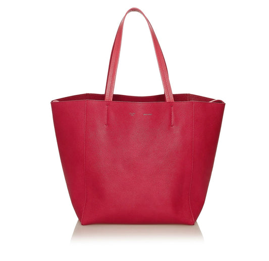 Pre-Owned Celine Horizontal Cabas Leather Tote Bag Red