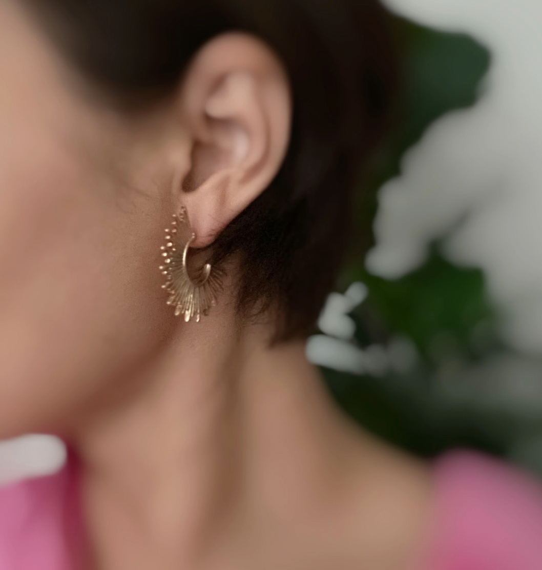 Pharaoh Half Hoop Earrings