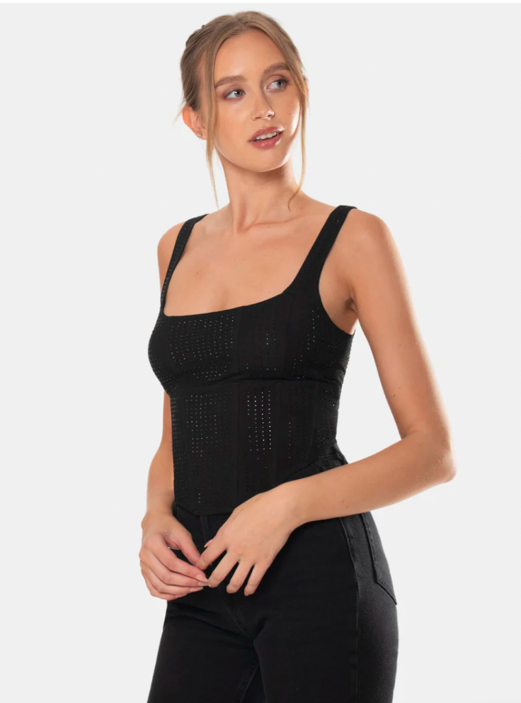 ANDIE Rhinestone Corset Top