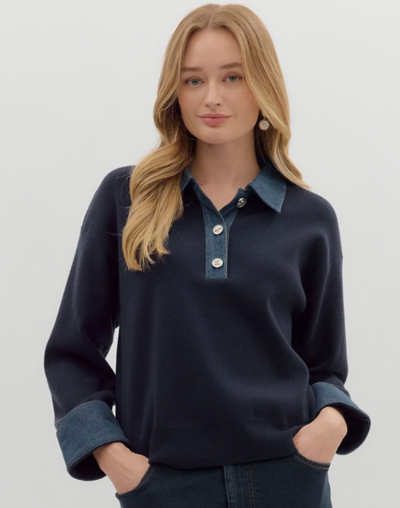 Denim Travel Pullover