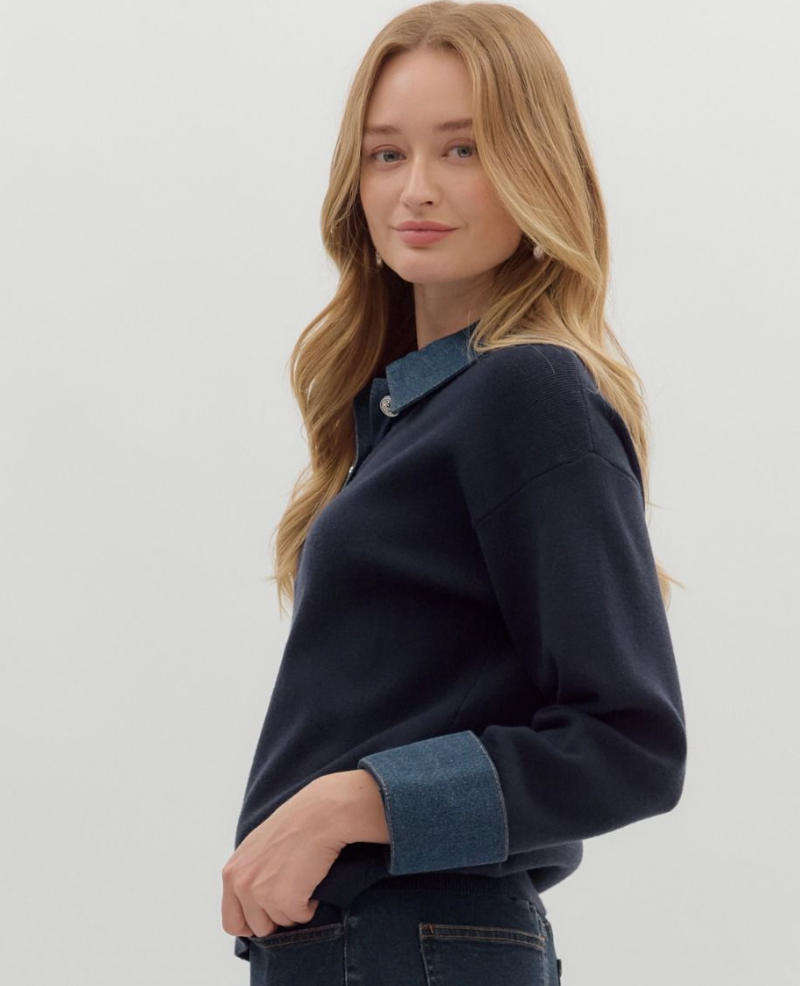 Denim Travel Pullover