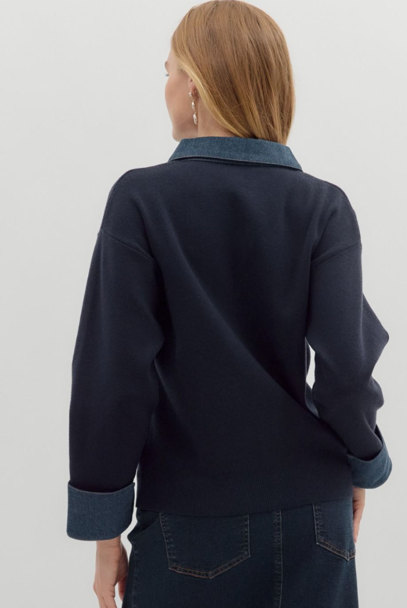 Denim Travel Pullover