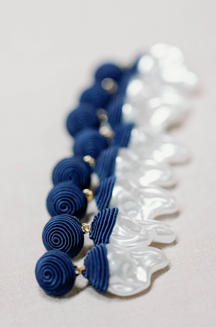 Navy Natural Pearl Drops