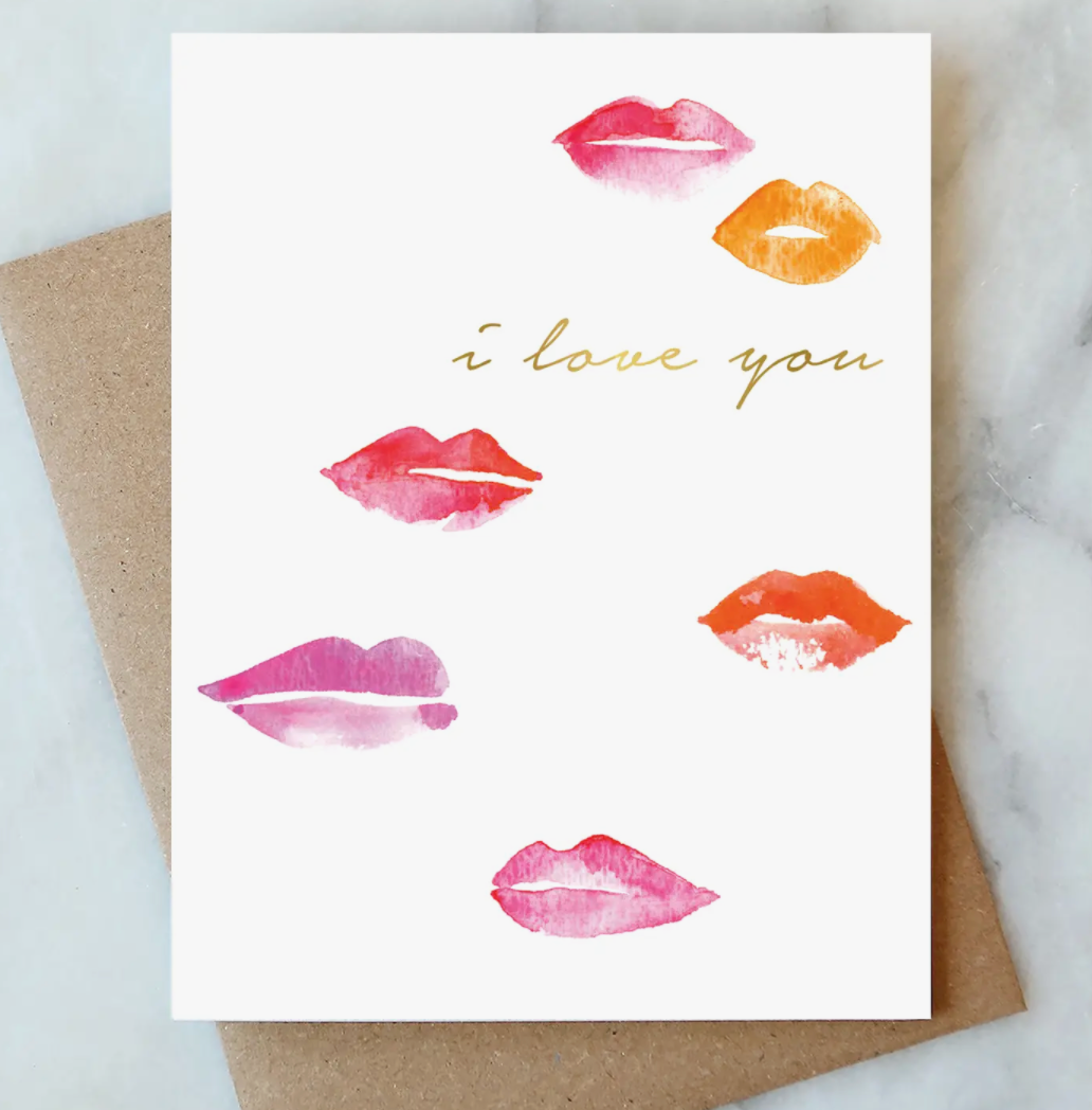 Lips I Love You Card