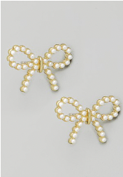 Mini Pearl Bow Earrings