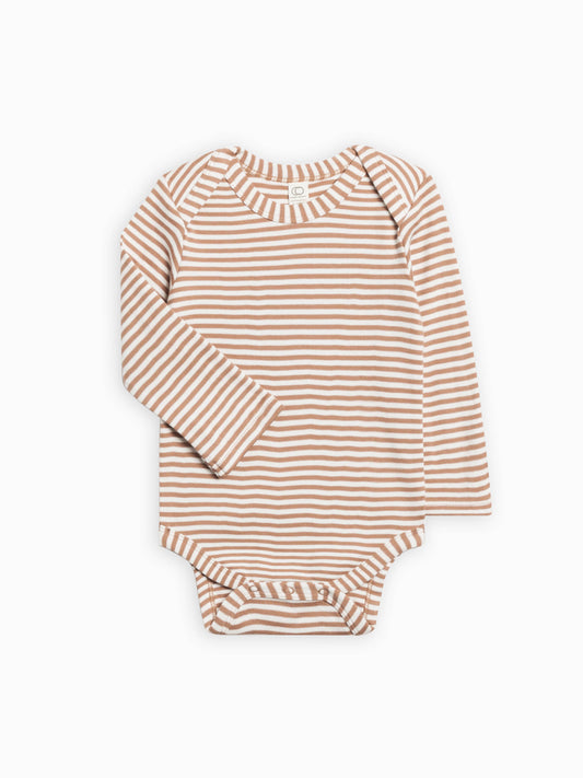 Organic Baby River Bodysuit - Truffle Stripe