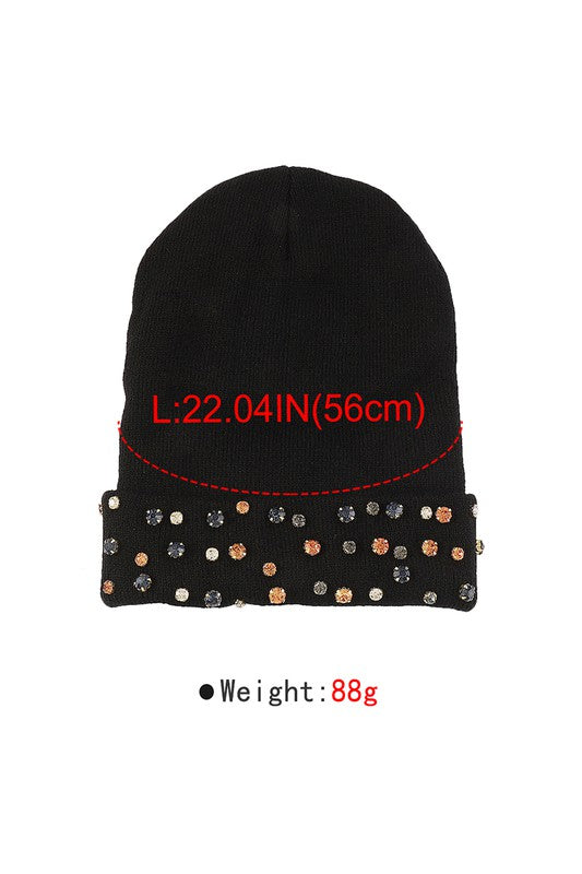 Rhinestone store beanie hat