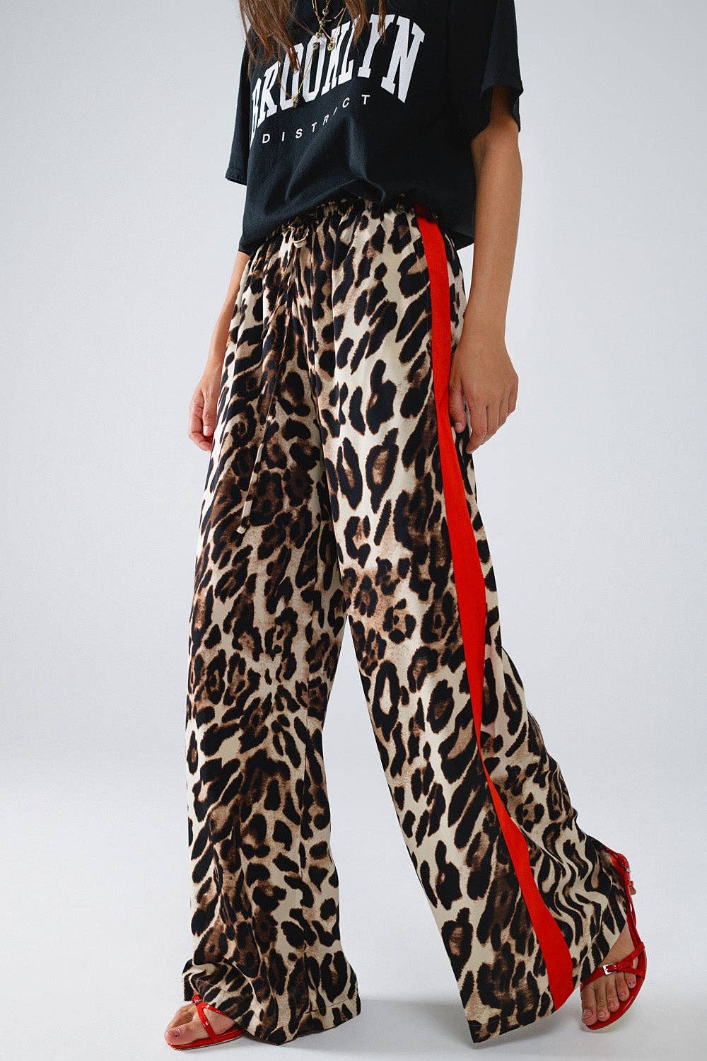 Leopard Straight Oversized Pants