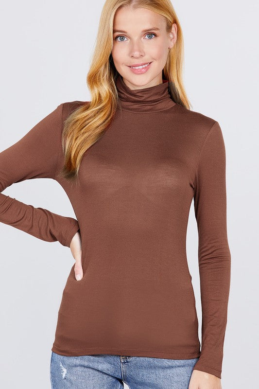 Turtle Neck Stretch Top