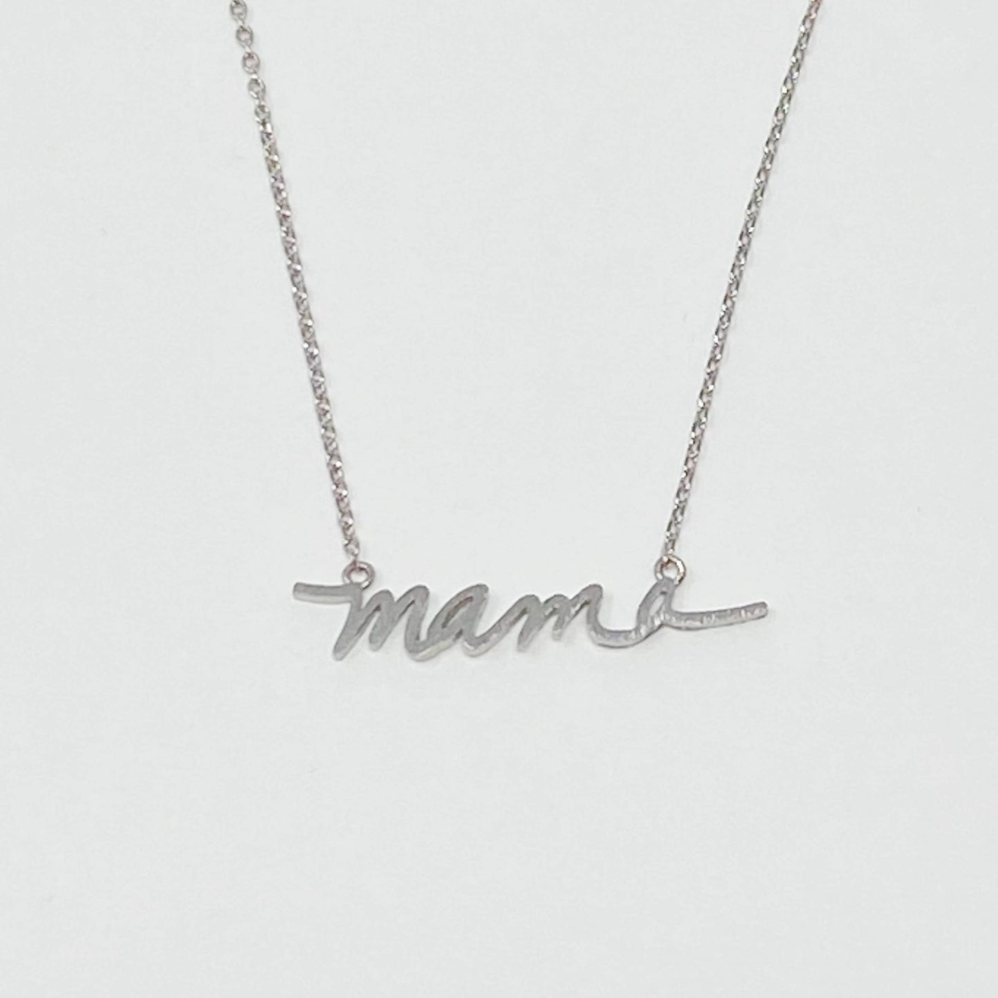 Mama Script Necklace