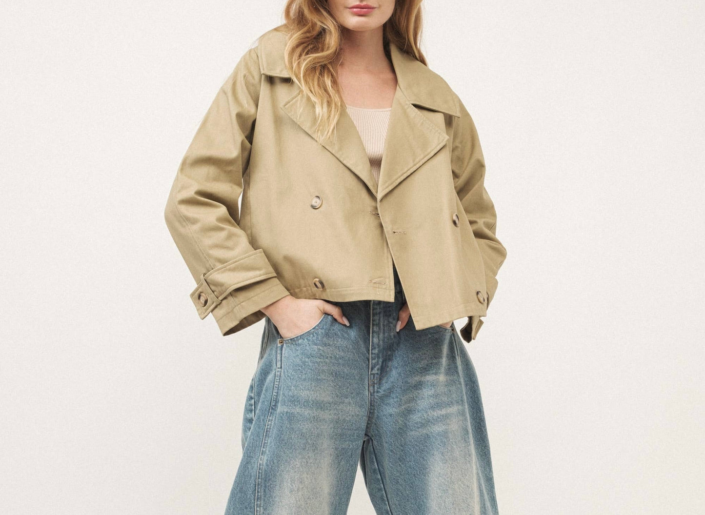 Annie Cropped Trench Jacket