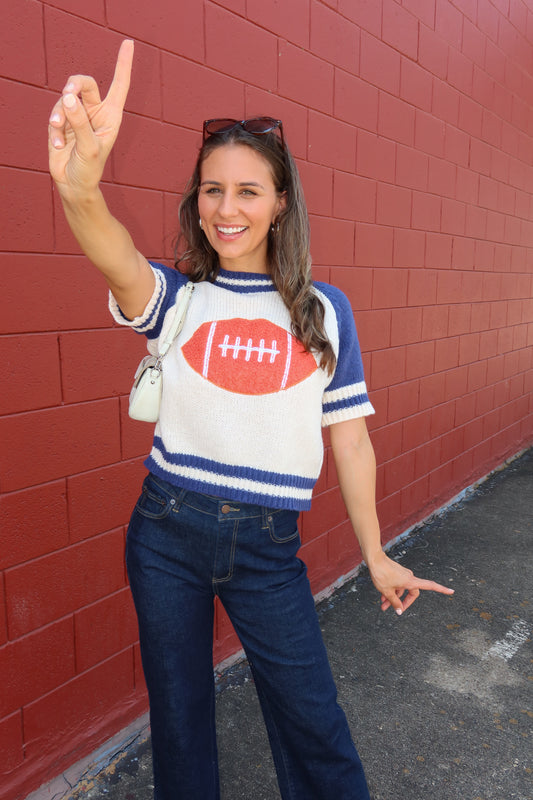 Vintage Game Day Knit Top