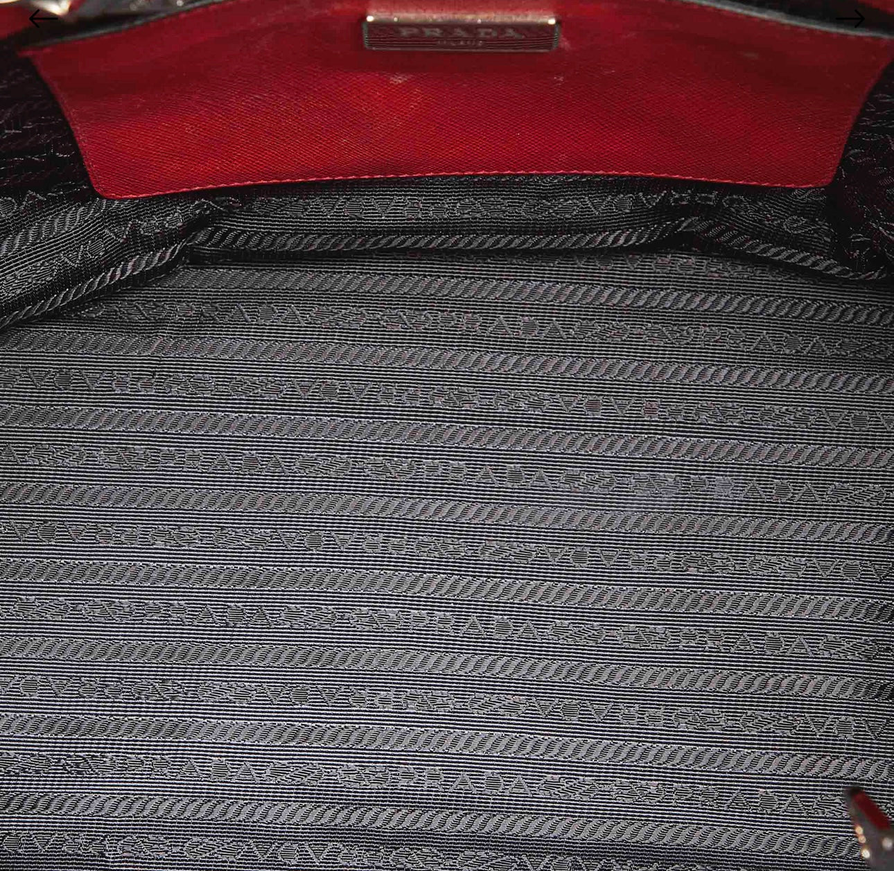 Pre-Owned Prada Soft Saffiano Leather Tote Bag- Red