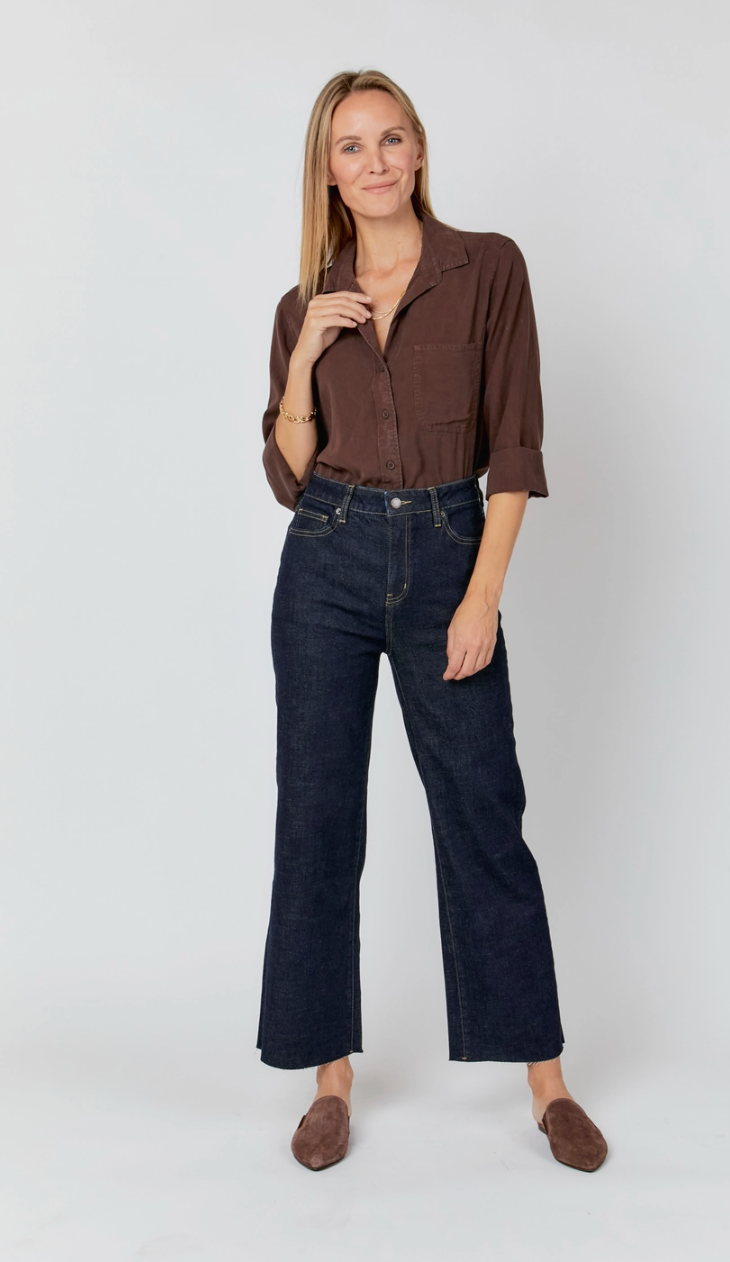 Annie Wide Leg Crop Denim Pant