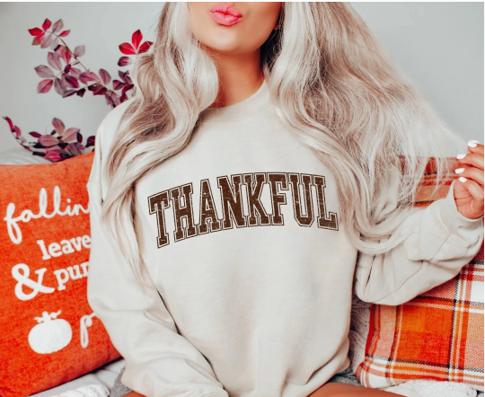 Thankful Fall Graphic Tee Sweatshirt