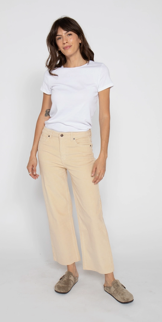 Annie Wide Leg Crop Denim Pant