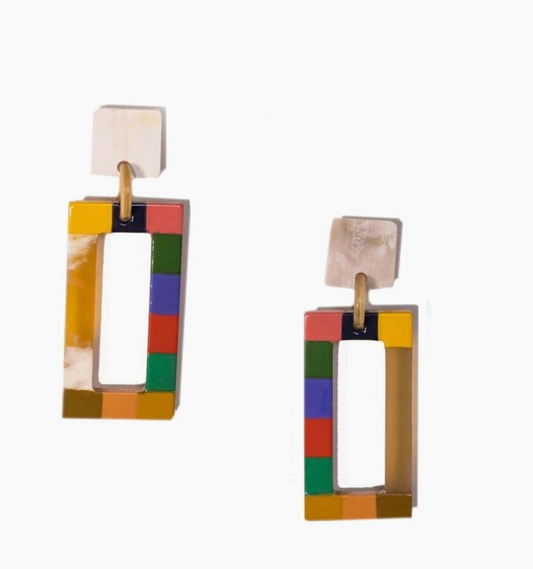 Gem Colorblock Earrings