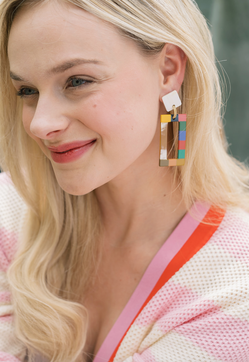 Gem Colorblock Earrings