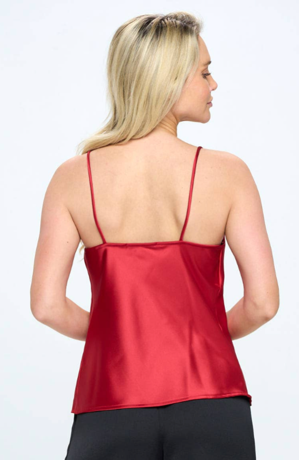 Solid Silky Satin Tank Top