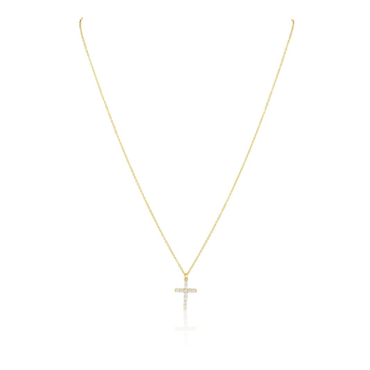 Classic CZ Cross Necklace