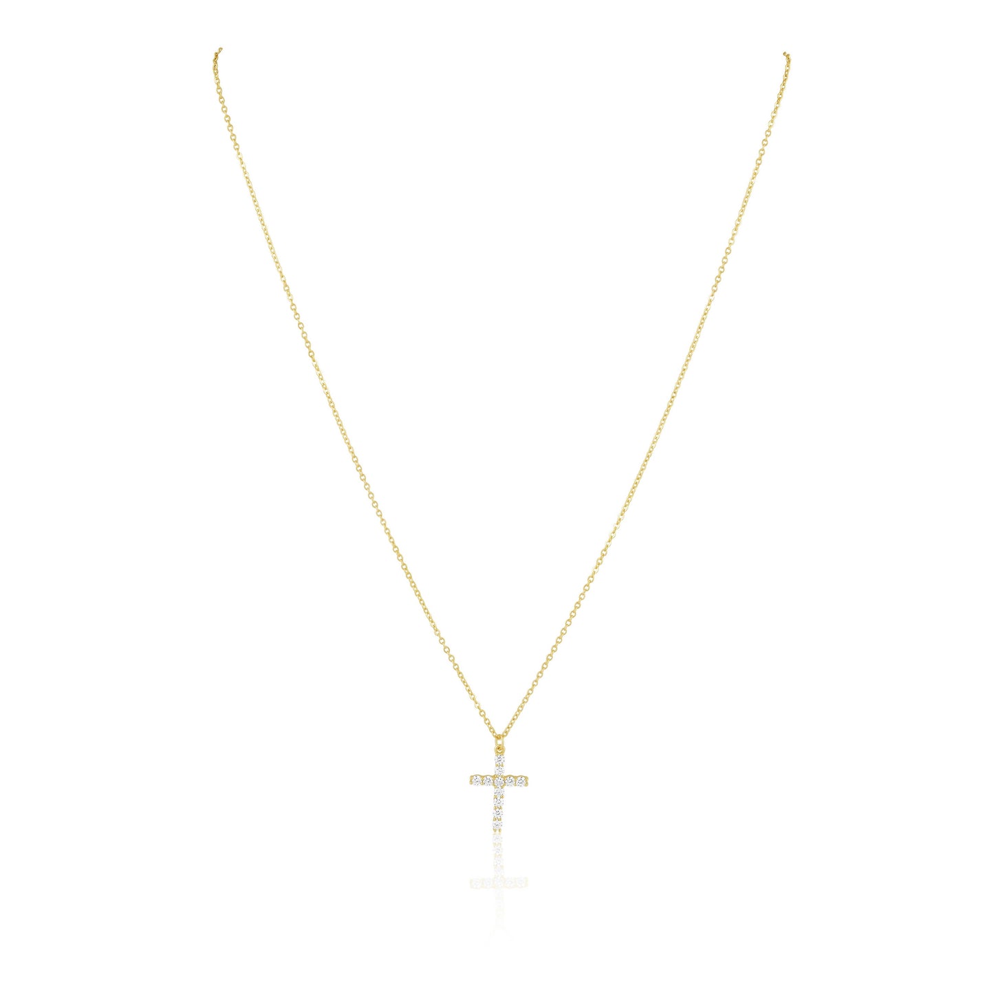 Classic CZ Cross Necklace