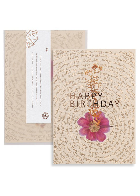 Copper Happy Birthday Card