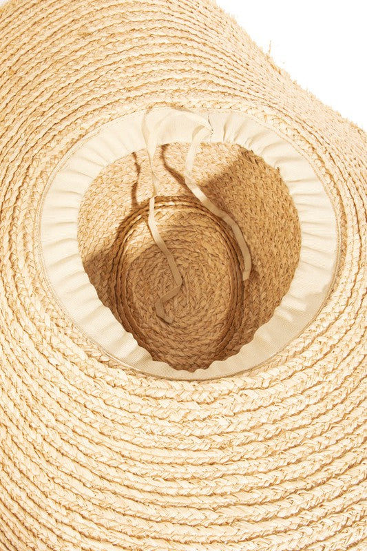 Straw Braid Cowrie Shell Sun Hat