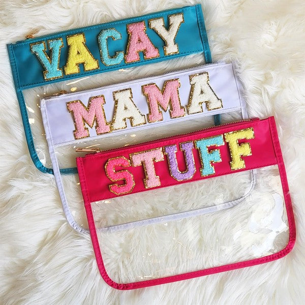 Varsity Clear Letter Pouch