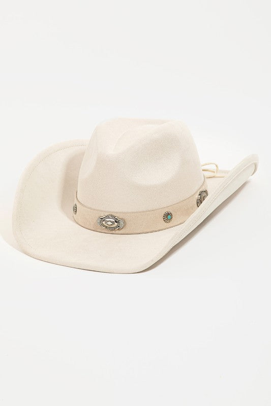 Western Disc Ribbon Strap Cowboy Hat