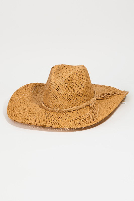 Intricate Straw Weave Sun Hat