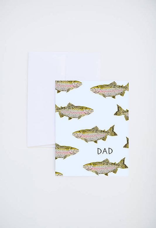 Trout Print Father`s Day Card
