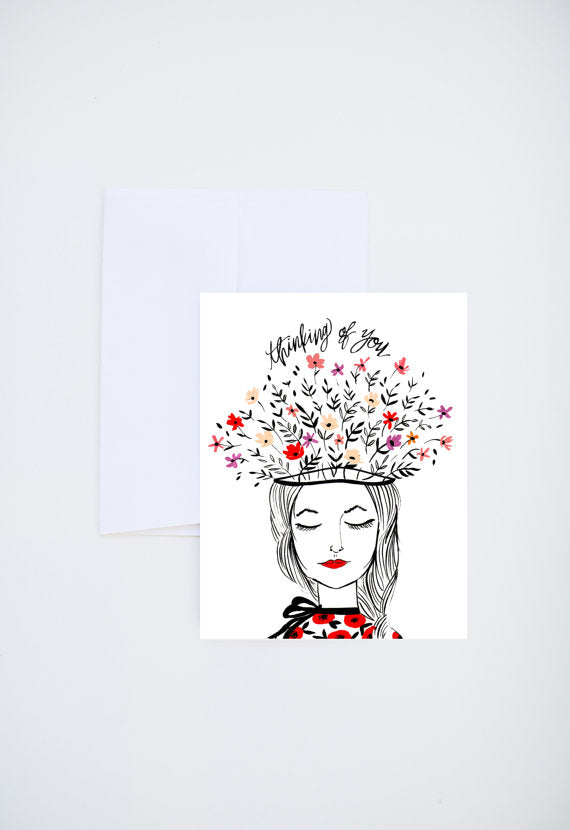 Floral Thinking of You Cards