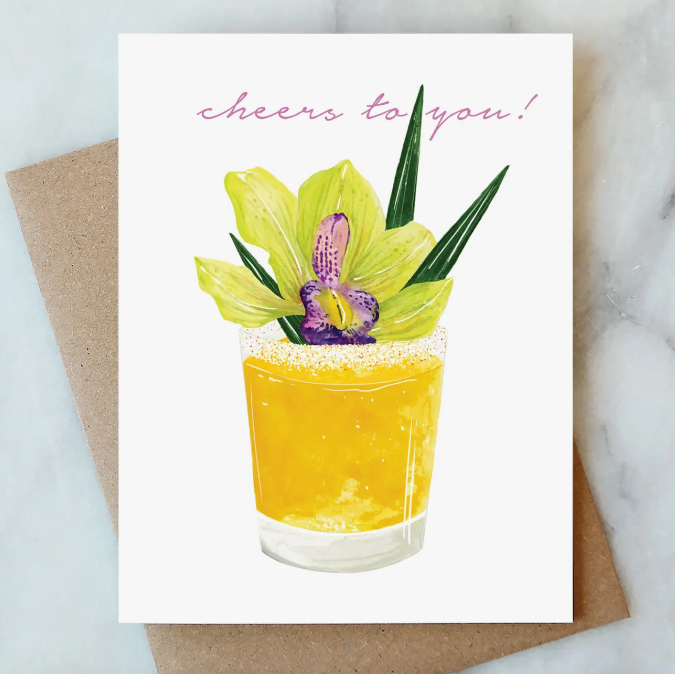 Tropical Cocktail Cheers Card