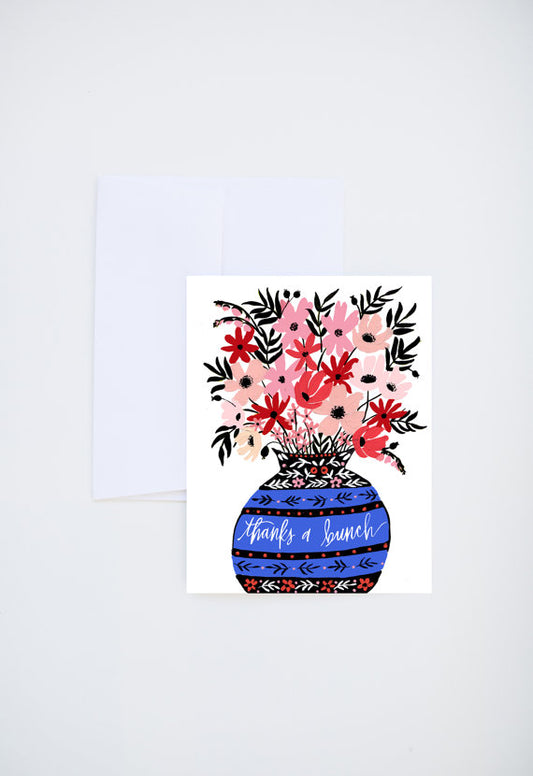 Florals in Vase Thank You Card